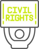 Civil Rights Neon Grid Feature vector