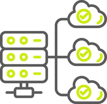 nube base de datos degradado estilo marca vector