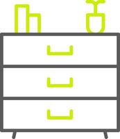 Chest Drawers Dynamic Tech Badge vector