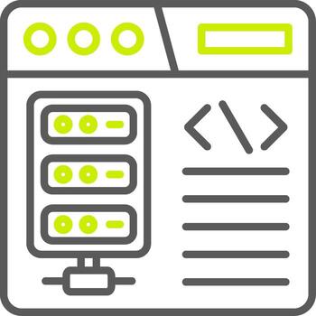base de datos inteligente línea dibujo vector