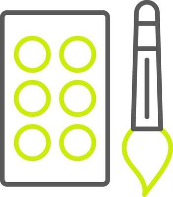 Paint Brush Elegant Grid Pattern