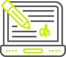 Digital Signature Streamlined Line Drawing vector