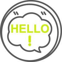 Hello Artistic UI Component vector