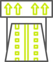 Highway Sign NextGen Line Drawing vector