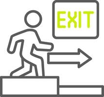 Emergency Exit Minimal UX Part vector