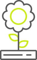 Flower Neon Grid Feature vector