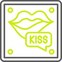 Kiss Polished Interface Symbol vector