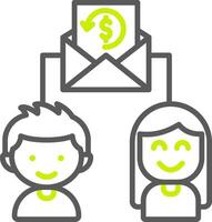 Mail NextGen Line Drawing vector