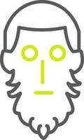 Beard Elegant Visual Mark vector