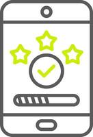 Completed Task Neon Grid Feature vector