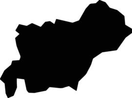 Miya Nishin Afghanistan silhouette map vector