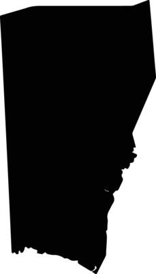 Mobile United States silhouette map