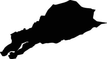 Modalen nor Norway silhouette map vector