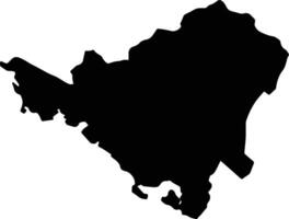 Moho Peru silhouette map vector