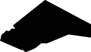 Mokpo si South Korea silhouette map vector