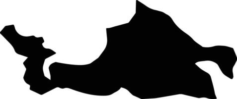Monchy La Borne Saint Lucia silhouette map vector