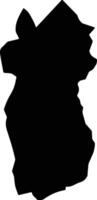 Monchy Ti Dauphin Saint Lucia silhouette map vector