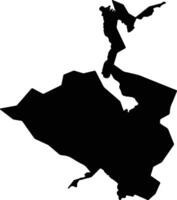 Mongo Gabon silhouette map vector
