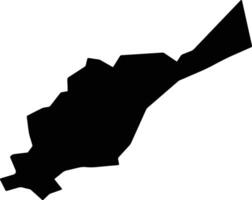Monguno Nigeria silhouette map vector