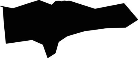 Mont Illi Chad silhouette map vector