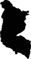Monte Caseros Argentina silhouette map vector