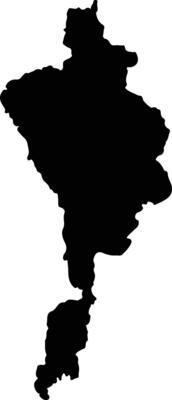 Montecristo Colombia silhouette map
