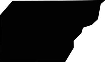 Montezuma United States silhouette map vector