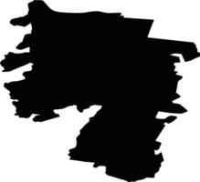 Mooste vald Estonia silhouette map vector