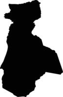 Morazan Honduras silhouette map vector