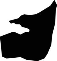 Morne Citon Saint Lucia silhouette map vector