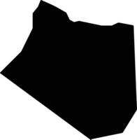 Morne La Croix Saint Lucia silhouette map vector