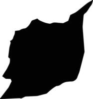 Morne Cayenne Saint Lucia silhouette map vector