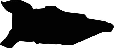 Morne Lastic Saint Lucia silhouette map vector