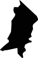 Morne Palama Saint Lucia silhouette map vector