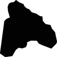 Morne Vient Saint Lucia silhouette map vector