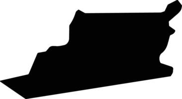 Morne Tabac Saint Lucia silhouette map vector