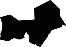 Morobo South Sudan silhouette map vector