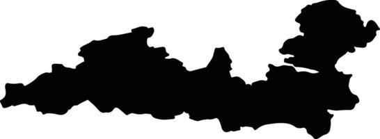 Municipality of Lipjan XKX silhouette map vector