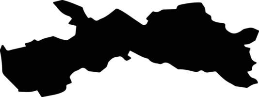 Municipality of Partesh XKX silhouette map vector