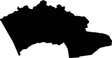 Municipality of Prizren XKX silhouette map vector