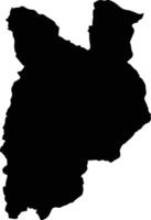Muong Cha Vietnam silhouette map vector