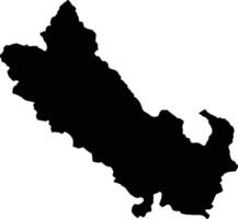 Muong Nhe Vietnam silhouette map vector