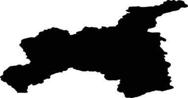 Muysky Rayon Russia silhouette map vector
