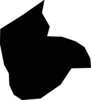 Mvoung Gabon silhouette map vector