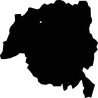 Mwenga Democratic Republic silhouette map vector