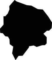 Mwenge Uganda silhouette map vector