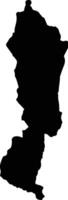 Mwense Zambia silhouette map vector