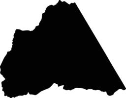 Mwingi North Kenya silhouette map vector