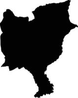 Mwinilunga Zambia silhouette map vector