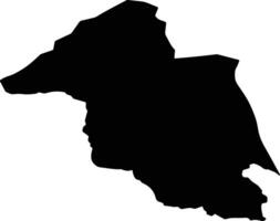 Myangad Mongolia silhouette map vector